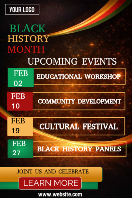 Black History Month Events Template | PosterMyWall