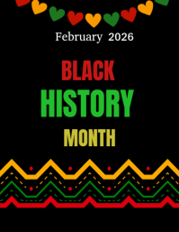 Black Black History Month Flyer template