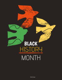 Black Black History Month Flyer template