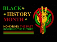 Black  Black History Month Honoring The Past Inspiring The Future Yard Sign Panneau de jardin template
