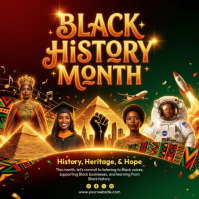 Black Black History Month Instagram Post template