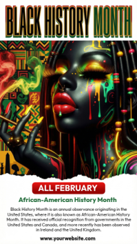 Black Black History Month Instagram Story template