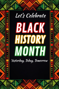 Black Black History Month Poster Póster template