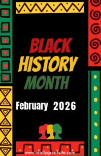 Black Black History Month Tabloid template