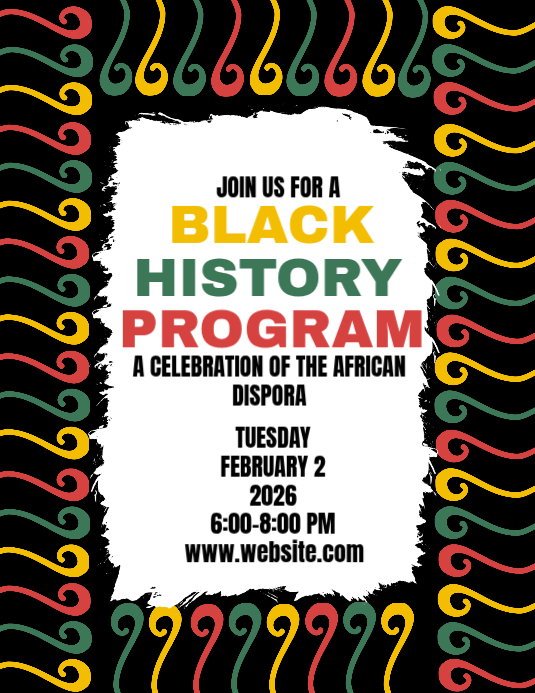 Plantilla de Black Black History Program Flyer | PosterMyWall