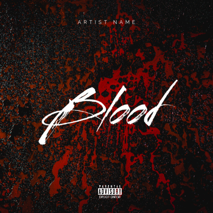 Black Blood Mixtape Rap Trap Cover Album Cover Template | PosterMyWall