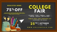 Black Board School Fair Banner Facebook Cover Video (16:9) template