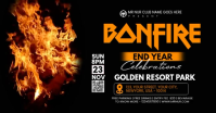 Black Bonfire Event Facebook Shared Image Video template