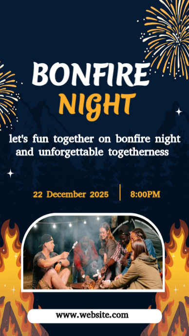Black Bonfire Night Instagram Story Template | PosterMyWall