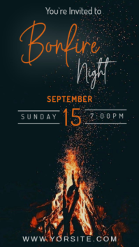 Black Bonfire Night Instagram Story template