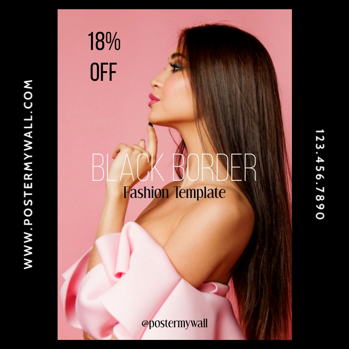 Black Border Instagram Fashion Sale Template PosterMyWall
