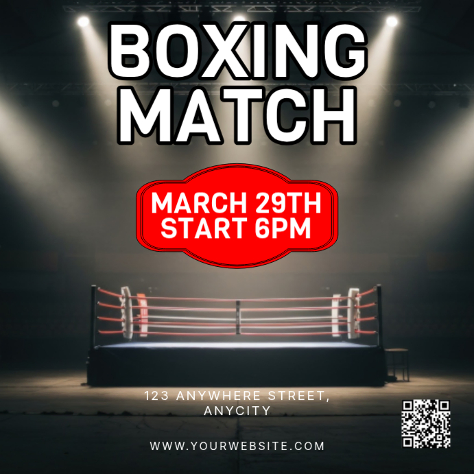 Copy of Black Boxing Match Pos Instagram | PosterMyWall