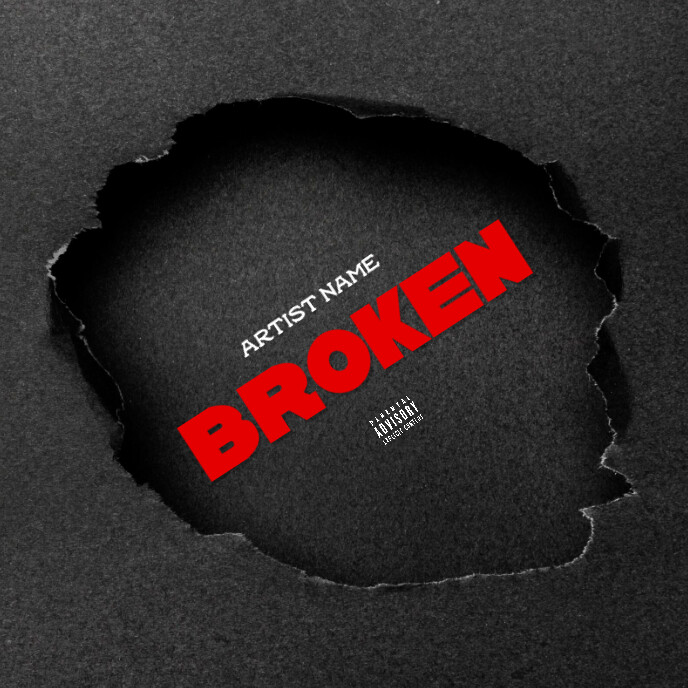 Copy of Black Broken Mixtape Cover Album Cover | PosterMyWall