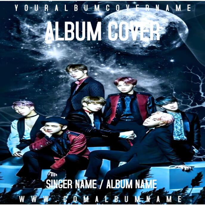 Black Bts Album Cover Design Template Album Cover