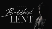 black buddhist lent digital display (9:16) Affichage numérique (16:9) template