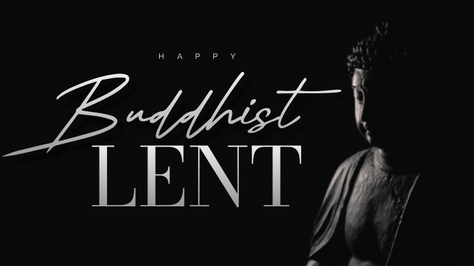black buddhist lent digital display (9:16) template