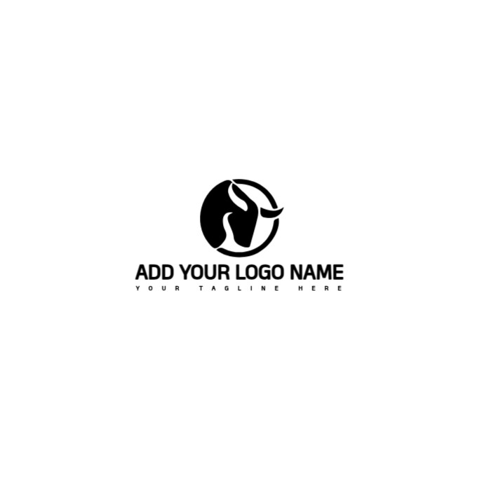 Black Bull/bull Icon/bull Head/charging Bull/bull Silhouette/bull Vector/strong Bull/bull Emblem Log Logo template
