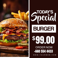Black Burger Special Instagram Post template