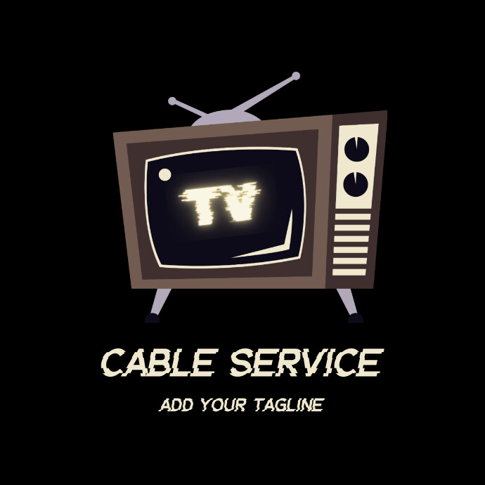 Cable Logo For Routine Black Cable Service Logo Template | PosterMyWall
