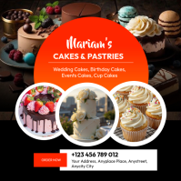 Negro Cakes and Pastries Instagram Post Template