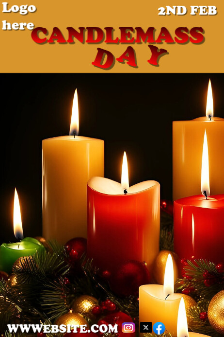 Black Candle Mass Day Poster template