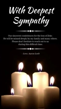 Black Candle Sympathy Instagram Story template