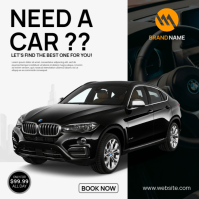 Black Car Dealership Promotion Instagram Post template