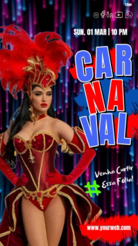 Black Carnival Celebration Instagram Reel Video template