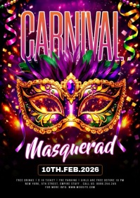 Black Carnival Masquerade A6 Video template