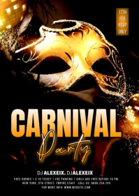 Preto Carnival Party A6 Template