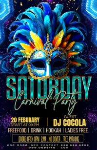 Black Carnival Party Half Page Wide Video template