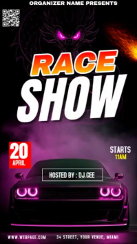 Black Cars Digital Display (9:16) template