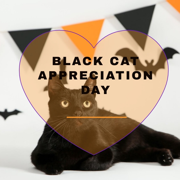 BLACK CAT APPRECIATION DAY Template | PosterMyWall