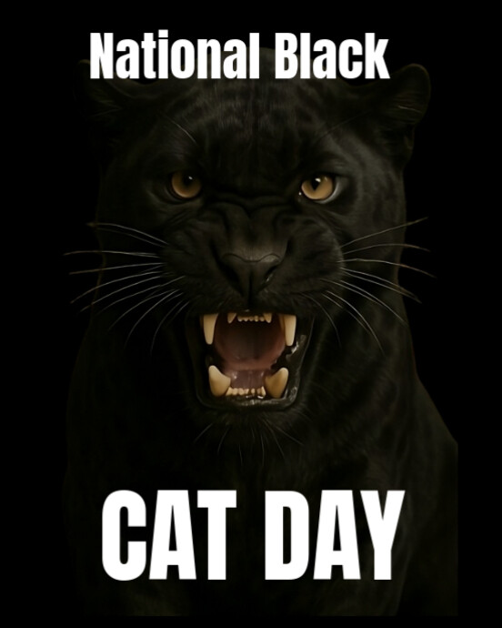 Black Cat Appreciation Day Template | PosterMyWall