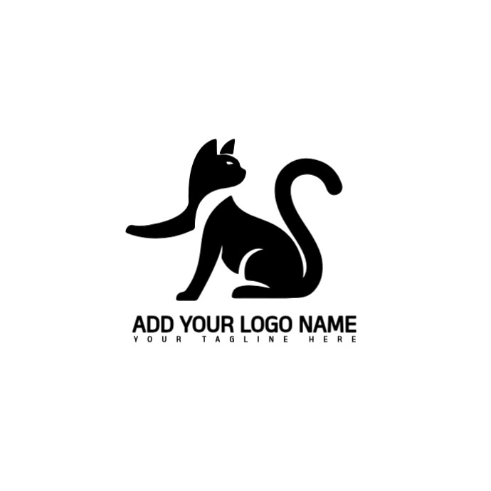 Black Cat/feline/graceful/catnip/cat Health/cat Adoption/domestic Cat/cat Breed Logo template