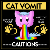 Black Cat Vomit Desk Sign Instagram Post Iphosti le-Instagram template