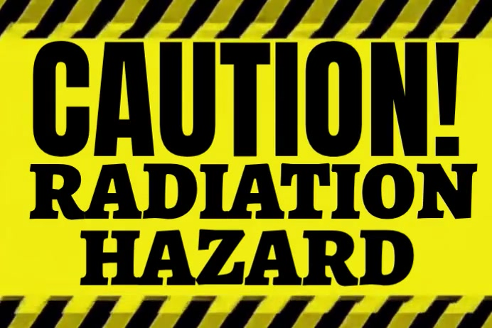 Plantilla de Black Caution Radiation Hazard Warning Sign Banner Poster ...