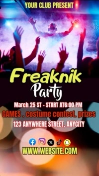 Black Ceria Ceria Freaknik Party Instagram Story Instagram-verhaal template