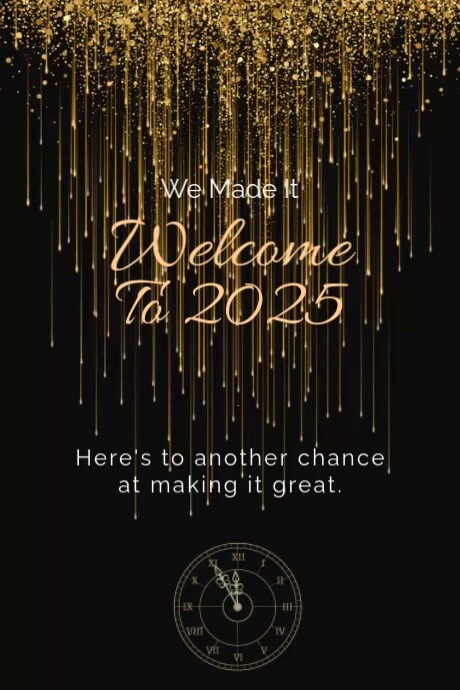 Black Ceria Happy New Year Poster Iphosta template