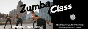 Black Ceria Zumba Classes Tajuk Twitter template