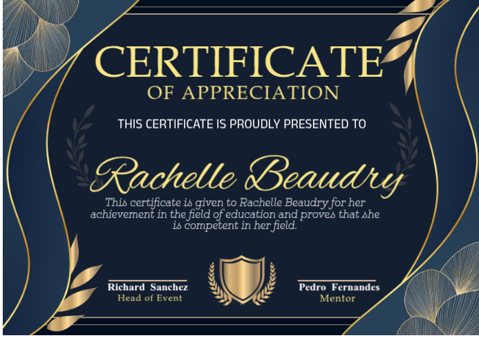 Black Certificate of Appreciation A4 Template | PosterMyWall