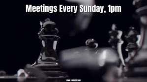 Black Chess Club Invitation Video Digital Display (16:9) template