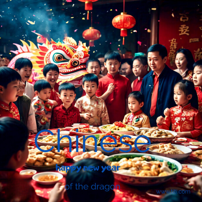 Black  Chinese New Year Album Cover Capa de álbum template