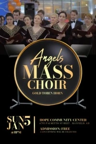 Black  Choir Poster template