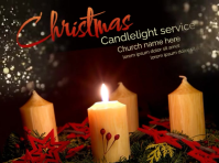 Black  Christmas , Christmas Candle Light Service Video Yard Sign Znak podwórkowy template