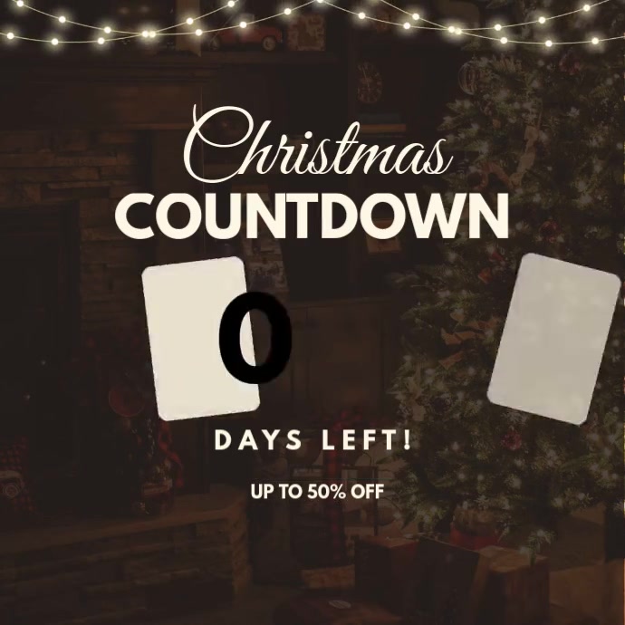 Copy of Black Christmas Countdown Instagram Post | PosterMyWall