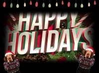 Black Christmas Holidays Video Yard Sign Tuinbord template