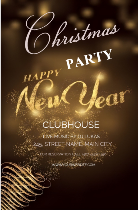 Black Christmas Party Template | PosterMyWall