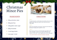 Black Christmas Recipe Card A4 template