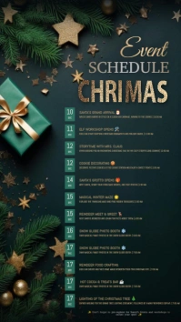 Black Christmas Schedule Instagram Story template